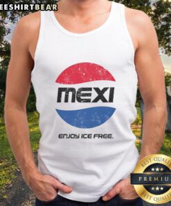Good Mexi Enjoy Ice Free Pepsi parody logo on a stylish tank top, perfect for fun summer outings and casual wear.