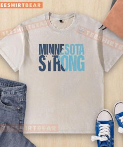 Good Minnesota Strong washed t-shirt featuring a bold graphic design, perfect for showing state pride and casual style.