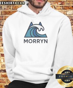 Good Morryn Wave Logo Hoodie featuring a stylish design, perfect for casual wear and showcasing trendy street fashion.