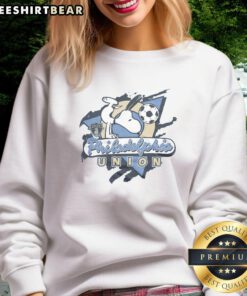 Hot Peanuts Snoopy X Philadelphia Union sweatshirt featuring a playful design perfect for fans and casual wear.