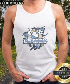 Hot Peanuts Snoopy x Philadelphia Union tank top featuring vibrant design and comfortable fit for fans.