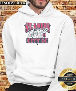 Hot Peanuts Snoopy x St. Louis City SC hoodie featuring vibrant colors and playful Snoopy design, perfect for fans.