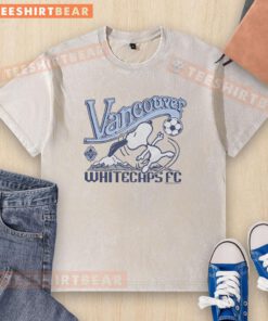Alt Text: Hot Peanuts Snoopy X Vancouver Whitecaps FC washed t-shirt featuring a colorful graphic design and relaxed fit.