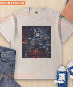 Hot Seattle Seahawks x Darkside Defense Super Bowl LX 2026 Champions graphic washed t-shirt showcasing team spirit.