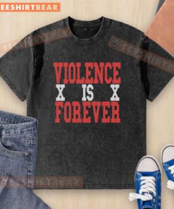Hot Violence X Is X Forever washed t-shirt featuring bold graphic design on a comfortable fit, perfect for casual wear.
