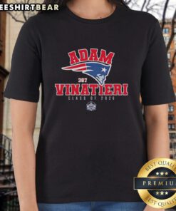 Alt Text: Nice Adam Vinatieri New England Patriots Class of 2026 Pro Football Hall of Fame ladies tee shirt design.