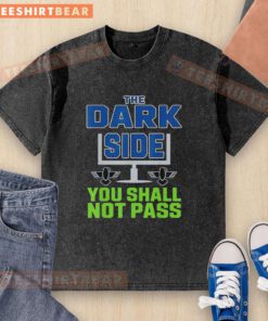 Alt Text: Seattle Seahawks 'The Dark Side' washed t-shirt showcasing team spirit and bold design for fans.