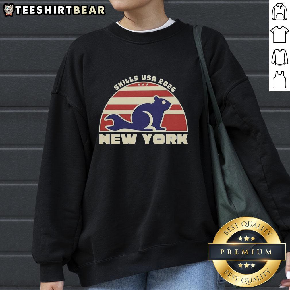 Nice Skills USA 2026 New York sweatshirt featuring vibrant design and comfortable fit, perfect for fans and supporters.