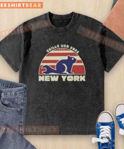 Nice Skills USA 2026 New York washed t-shirt featuring a stylish design and vibrant colors for casual wear.