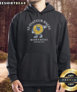Cozy Nice St-Viateur Bagel Montreal hoodie featuring a colorful bagel graphic, perfect for bagel lovers and fashion enthusiasts.
