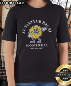 Womens tee featuring Nice St. Viateur Bagel design, a Montreal favorite, perfect for bagel lovers and casual wear.