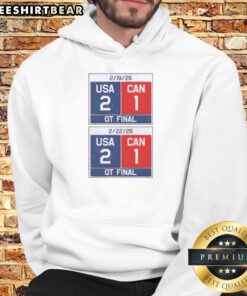 2026 USA Hockey Champions hoodie featuring USA vs Canada design, perfect for fans celebrating the victory.