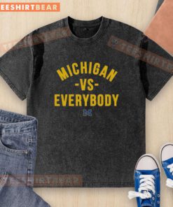 Nice Valiant Brand X Vs Everybody University of Michigan washed t-shirt featuring a stylish graphic design.