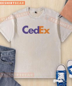 Official Cedex FedEx parody logo meme on a washed T-shirt, featuring a humorous design for casual wear.
