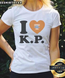Official I Love Karlyn Pickens 23 Tennessee Lady Volunteers Softball heart shape ladies tee in vibrant colors.