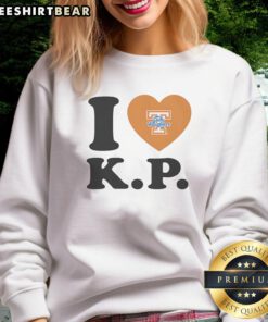 Alt Text: Official I Love Karlyn Pickens 23 Tennessee Lady Volunteers Softball Heart Shape Sweatshirt in vibrant colors.