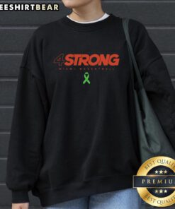 Official Miami Hurricanes Basketball 4 Strong Sweatshirt featuring team logo and vibrant colors for fans.