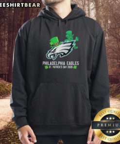 Alt Text: Official Philadelphia Eagles Football St. Patrick's Day 2026 hoodie featuring team colors and festive design.