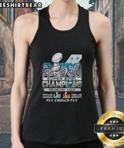Official Philadelphia Eagles Super Bowl LIX Champions Fly Eagles Fly tank top showcasing team pride and victory.