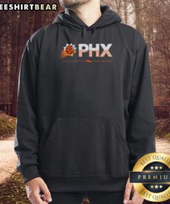 Official Phoenix Suns Basketball hoodie featuring logo and vibrant colors, perfect for fans and game day attire.
