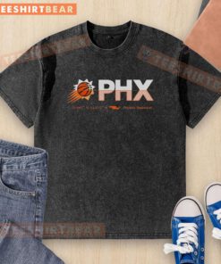 Alt Text: Official Phoenix Suns Basketball washed t-shirt featuring logo and design, perfect for fans and casual wear.