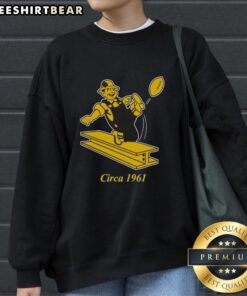 Alt Text: Official Pittsburgh Steelers Football 1962 retro logo sweatshirt featuring vintage design and classic team colors.
