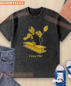 Alt Text: Official Pittsburgh Steelers Football 1962 Retro Logo Washed T-Shirt featuring vintage design and team colors.
