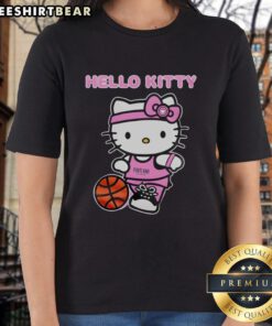 Official Portland Trail Blazers X Hello Kitty 2026 Night Celebration ladies tee featuring vibrant design and team logo.