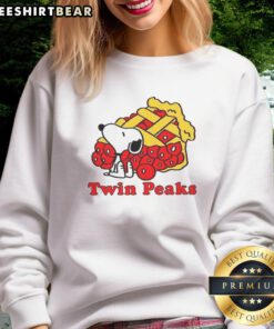 Official Snoopy Twin Peaks Sweatshirt featuring iconic graphics, perfect for fans of both Snoopy and Twin Peaks.
