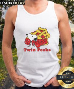 Official Snoopy Twin Peaks tank top featuring iconic graphic design, perfect for fans of both Snoopy and Twin Peaks.