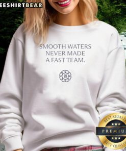 Official US Rowing sweatshirt featuring 'Smooth Waters Never Made a Fast Team' slogan, perfect for rowing enthusiasts.