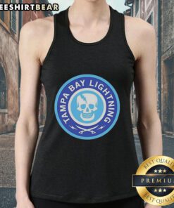 Original Tampa Bay Lighting 2026 Skull Logo Tank Top featuring bold graphics and a stylish design for fans.