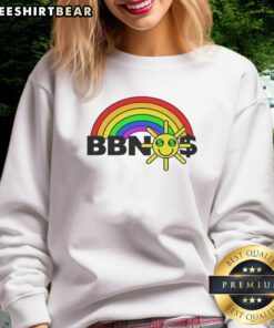 Premium Bbnos Rainbow Graphic Sweatshirt featuring a vibrant, multicolored design on a cozy, stylish fabric.