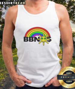 Premium Bbnos Rainbow Graphic Tank Top featuring vibrant colors and stylish design, perfect for casual summer outfits.