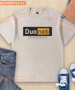Alt Text: Premium DuoNeb t-shirt featuring a local respiratory therapist logo, perfect for respiratory care awareness.