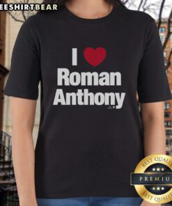Premium I Heart Roman Anthony Ladies Tee featuring a stylish design perfect for fans of the Roman Anthony brand.