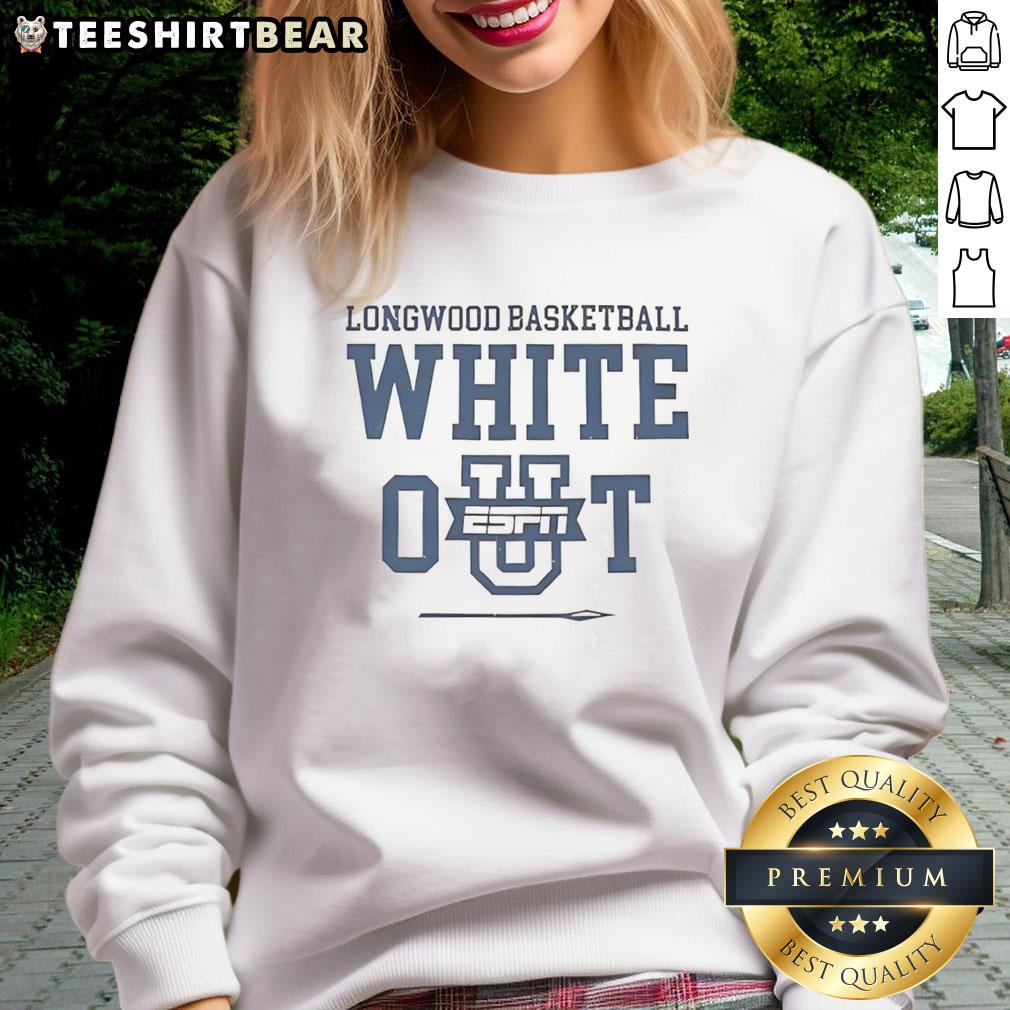 Premium Longwood Basketball White Out ESPN Event Sweatshirt featuring team logo and stylish design for fans.