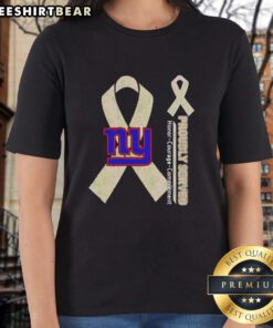 Premium New York Giants Ladies Tee showcasing pride, honor, courage, and commitment in stylish design.