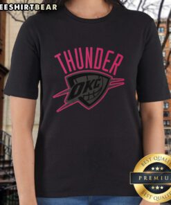 Premium Oklahoma City Thunder highlight reel ladies tee showcasing team spirit and style for female fans.