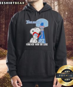 Premium Peanuts Snoopy Forever Win or Lose North Carolina Tar Heels Basketball Hoodie featuring vibrant graphics.