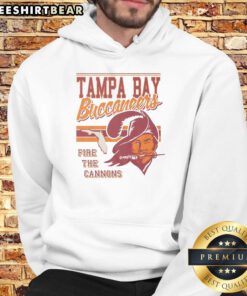 Alt Text: Premium Tampa Bay Buccaneers Spirit Script Hoodie in vibrant colors, perfect for game day and fan apparel.