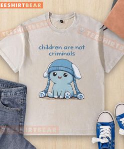 Pretty children are not criminals - Free Liam Ramos washed t-shirt design showcasing a colorful and bold message.