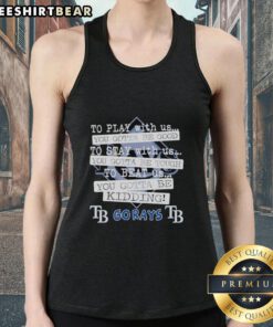 Stylish 'Pretty Go Tampa Bay Rays' tank top featuring a playful design, perfect for baseball fans and summer wear.