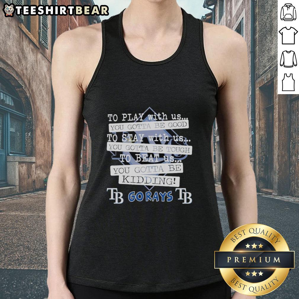 Stylish 'Pretty Go Tampa Bay Rays' tank top featuring a playful design, perfect for baseball fans and summer wear.