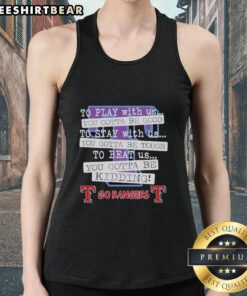 Pretty Go Texas Rangers tank top featuring playful design, perfect for fans showing team spirit and style.