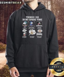 Alt Text: Cozy Snoopy ice hockey hoodie showcases fun spare time activities in a vibrant design, perfect for fans and casual wear.