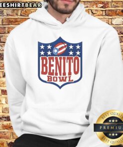 Top Benito Bowl NFL Shield hoodie featuring Puerto Rico flag design for football fans and sports enthusiasts.