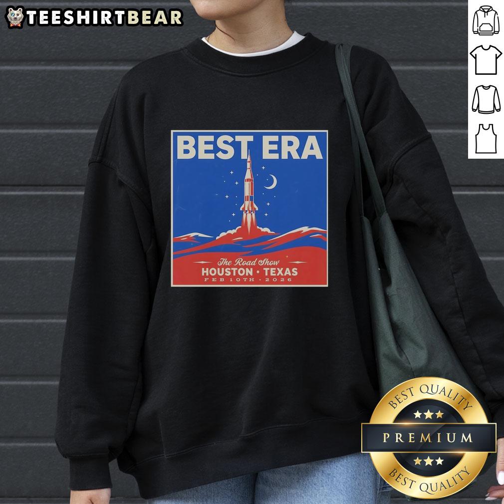Top Best Era The Road Show Houston Texas sweatshirt featuring vibrant graphics and comfortable design, perfect for fans.