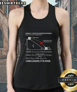 Stylish 'Top Conclusion: It Is Over' tank top featuring bold typography, perfect for casual summer outfits.