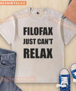 Top Filofax Just Can't Relax washed t-shirt featuring a casual fit and stylish design, perfect for everyday wear.